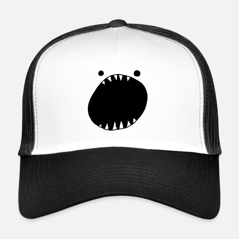 Monster - Trucker Cap - Weiß/Schwarz