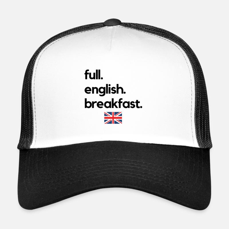 complète. anglais. petit-déjeuner. Casquette trucker 
