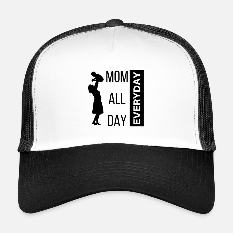 Mom All Day - Trucker Cap - Weiß/Schwarz