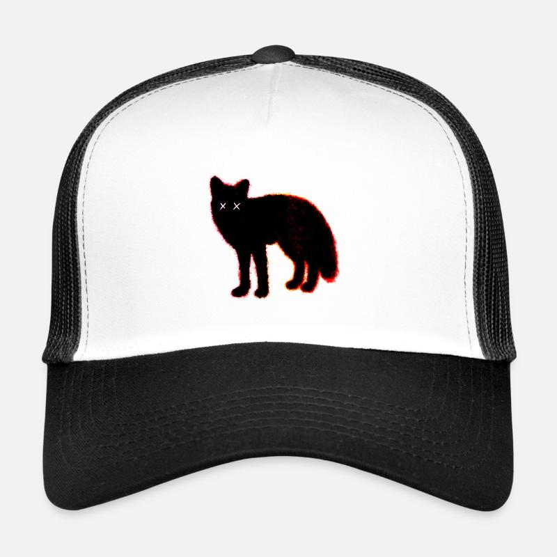 Dead Black Fox - Trucker Cap - white/black