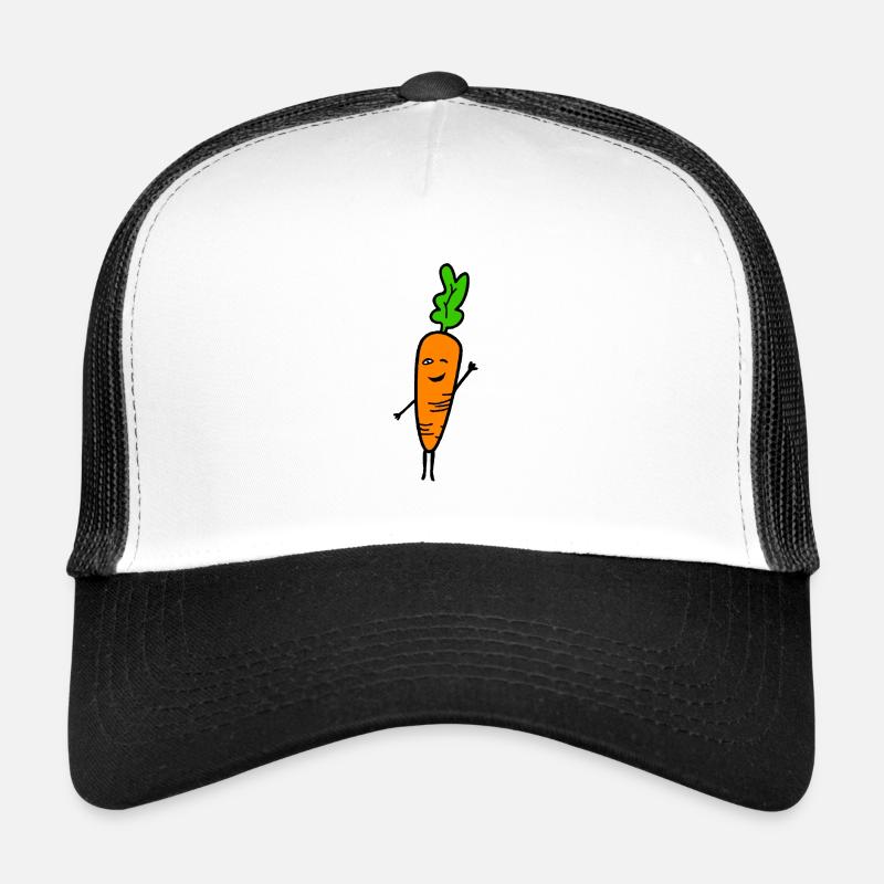 Möhre - Trucker Cap - Weiß/Schwarz