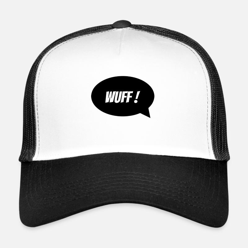 Speech bubble "Woof" Trucker Cap