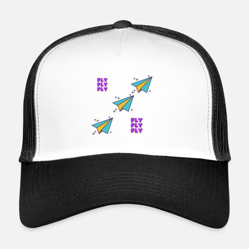 FLY, FLY, FLY - Trucker Cap - white/black