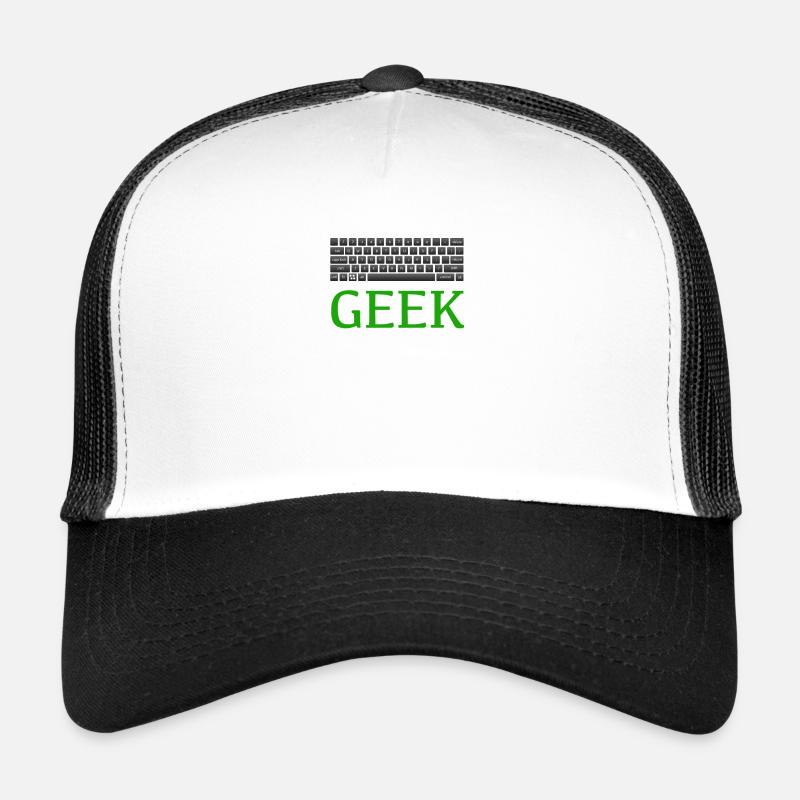 Geek - Trucker Cap - Weiß/Schwarz