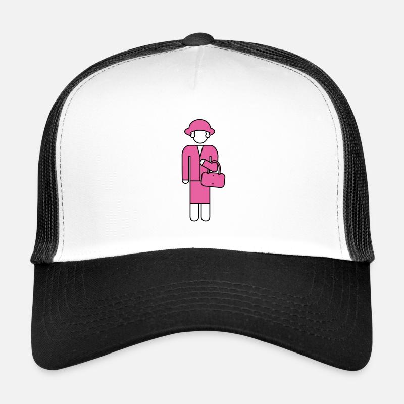 Queen - Trucker Cap - Weiß/Schwarz