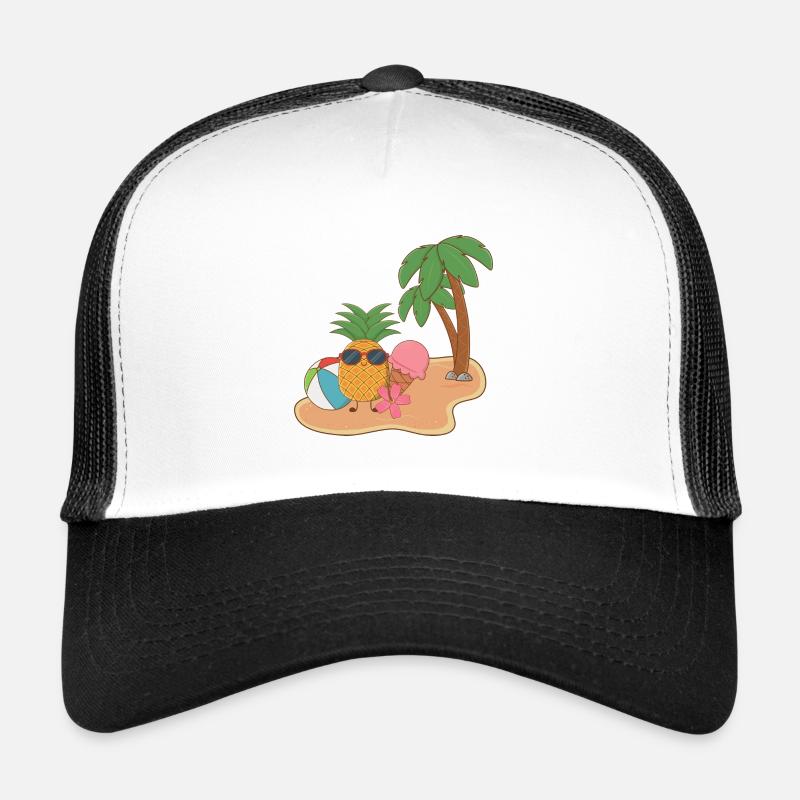 Ani à la crème glacée ananas d’été Casquette trucker 