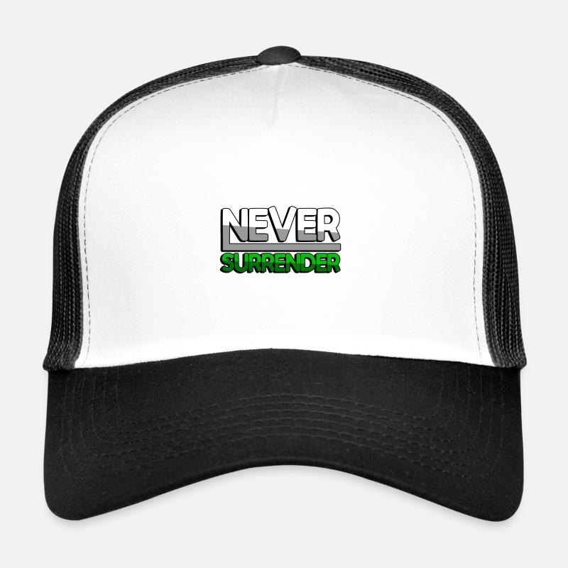 NEVER SURRENDER (Grün) - Gaming Trucker Cap