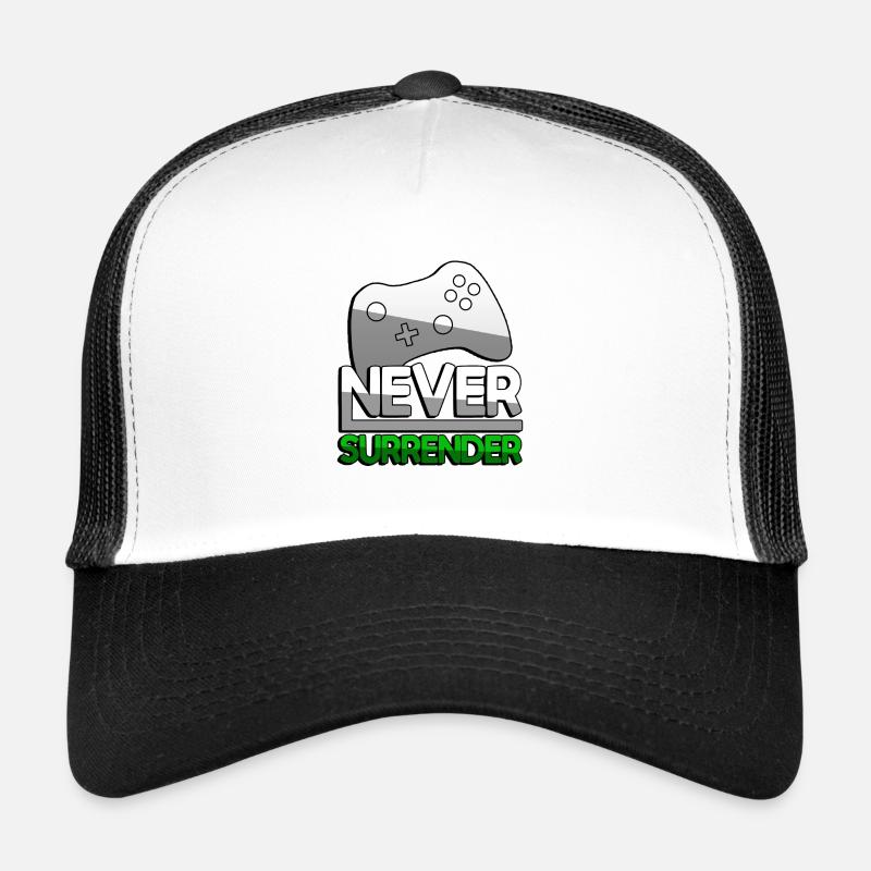 NEVER SURRENDER (Grün) + Controller - Gaming Trucker Cap