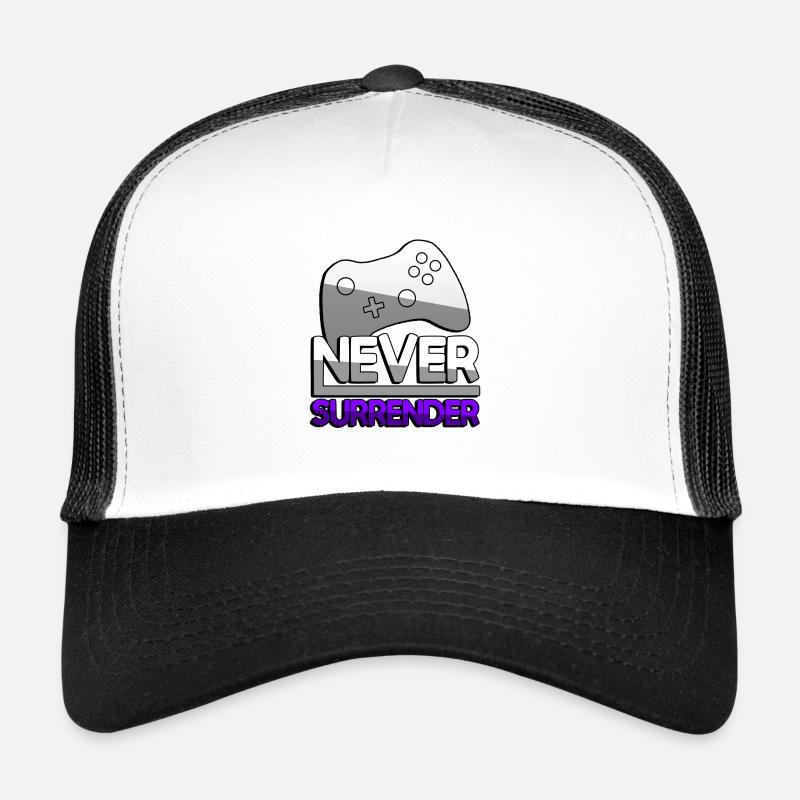 NEVER SURRENDER (Lila) + Controller - Gaming Trucker Cap
