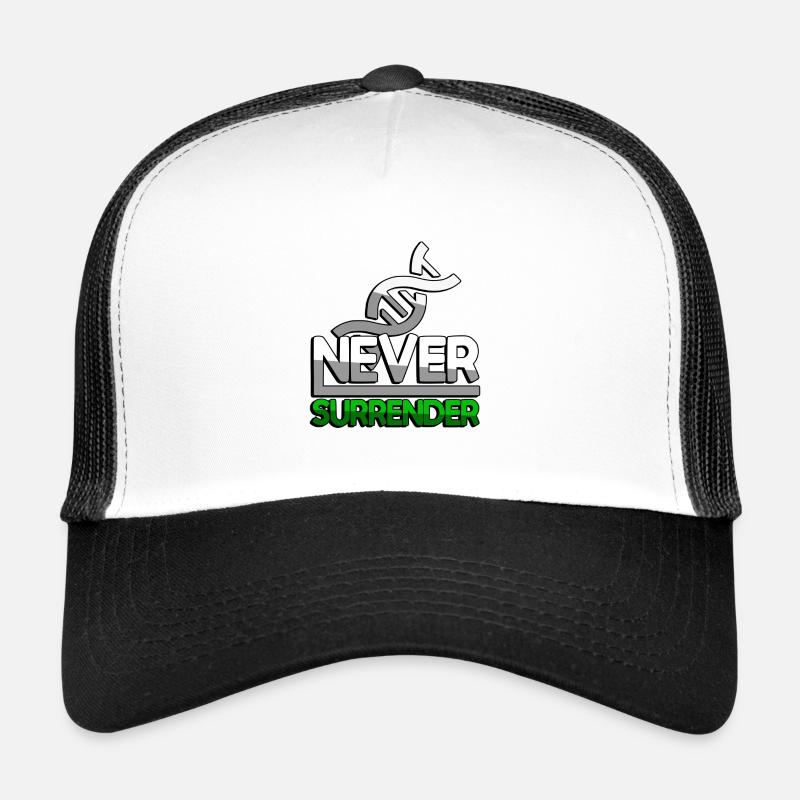 NEVER SURRENDER (Green) + DNA - Gaming Trucker Cap