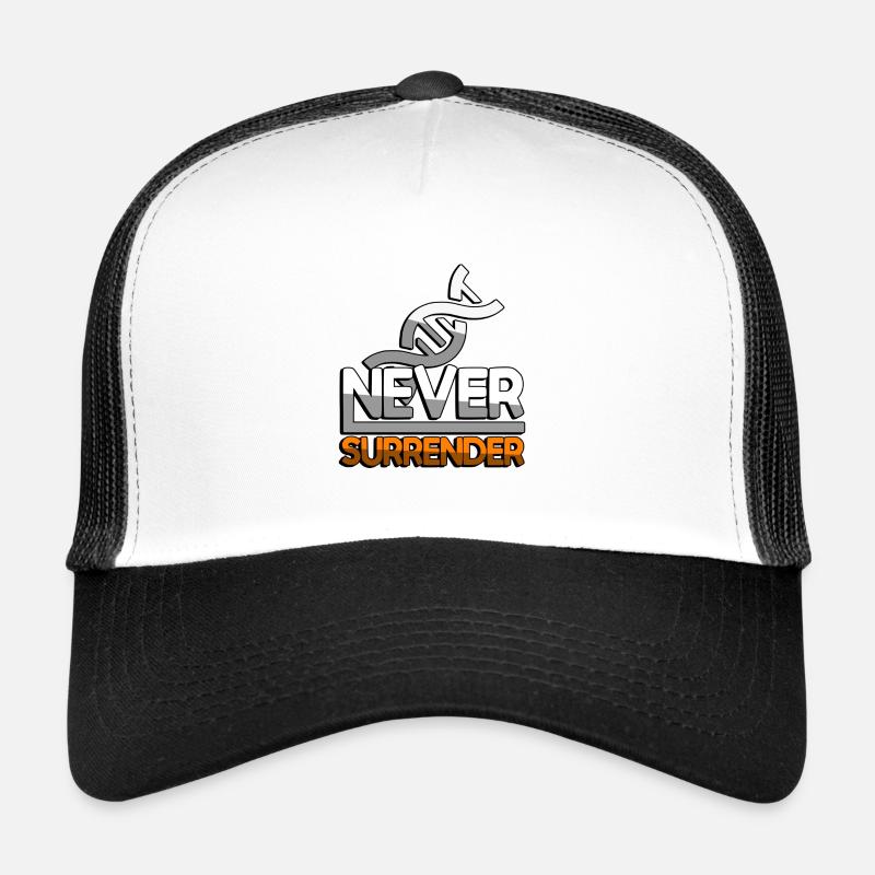 NEVER SURRENDER (Orange) + DNA - Gaming Trucker Cap