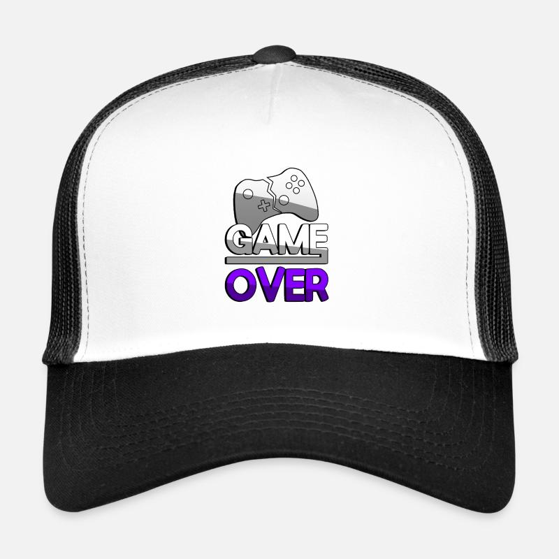 GAME OVER (Lila) + Controller - Gaming Trucker Cap