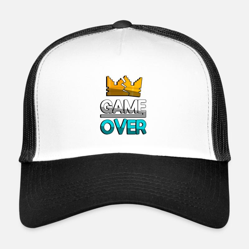GAME OVER (Turquoise) + King Crown - Jeux Casquette trucker 