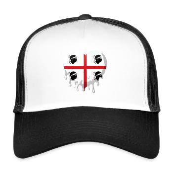 Sardaigne Drapeau Sarde Drapeau Sardegna Drapeau - Casquette trucker  - blanc/noir - Devant