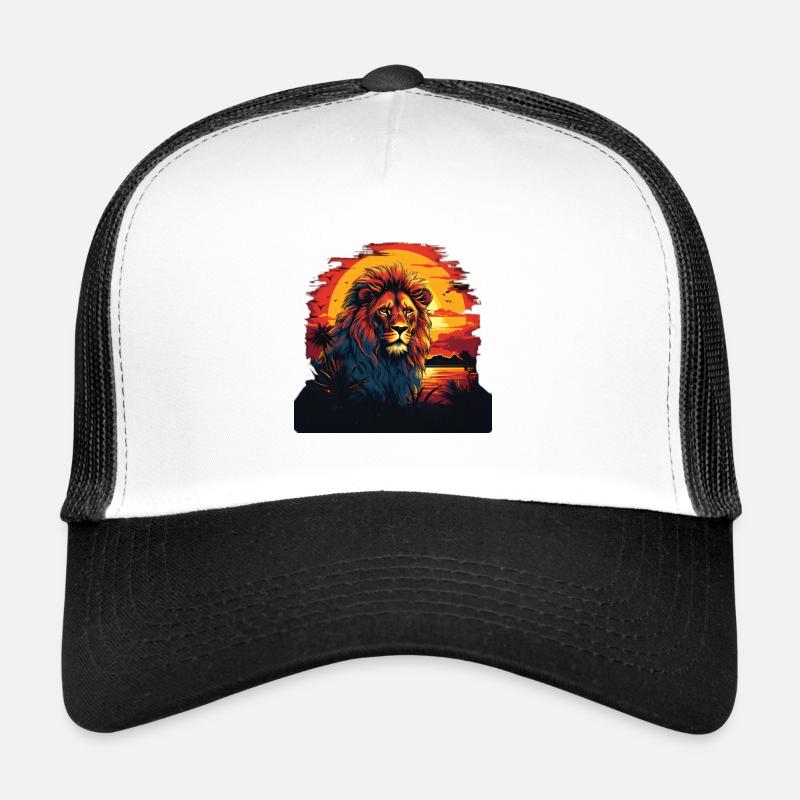 King Lion at sunset Trucker Cap