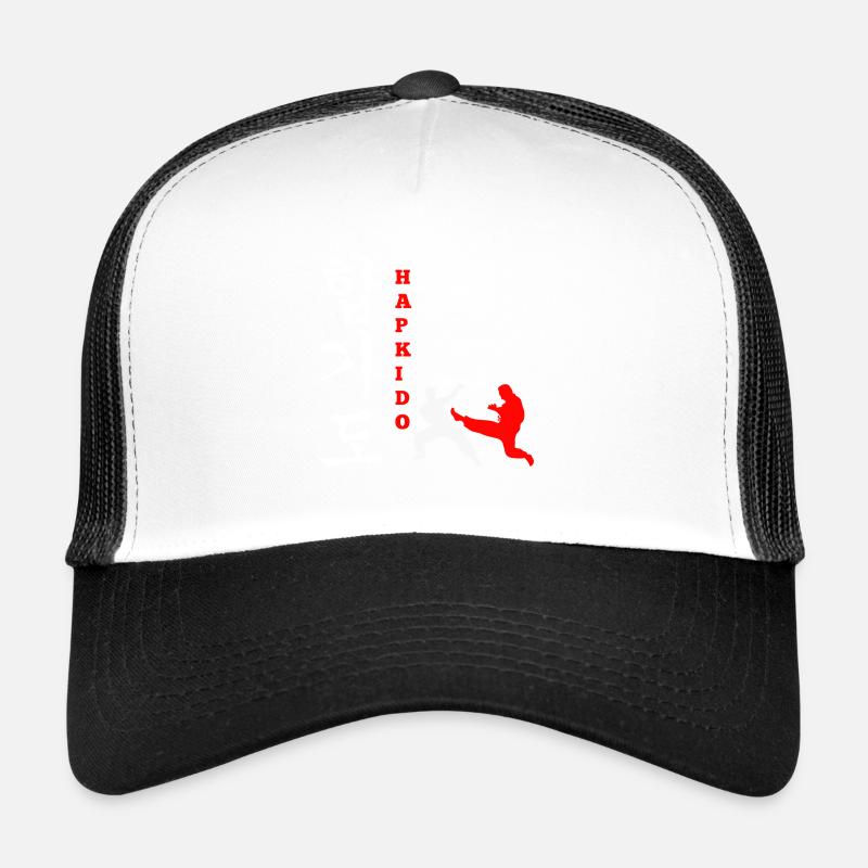 Cadeau d’arts martiaux Hapkido - Casquette trucker  - blanc/noir