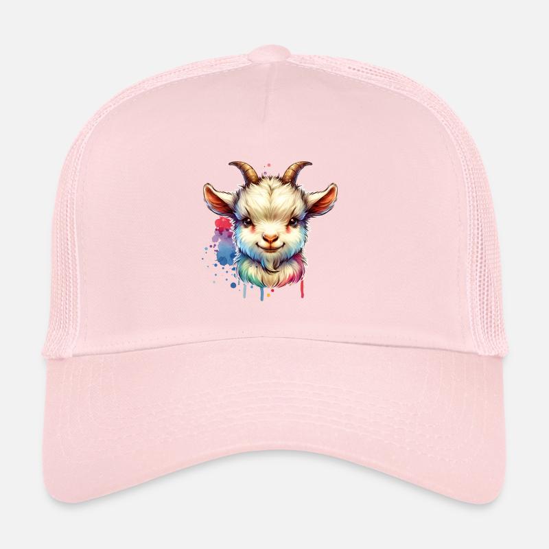 Conception drôle d’amant d’animaux de ferme de chèvre Casquette trucker 