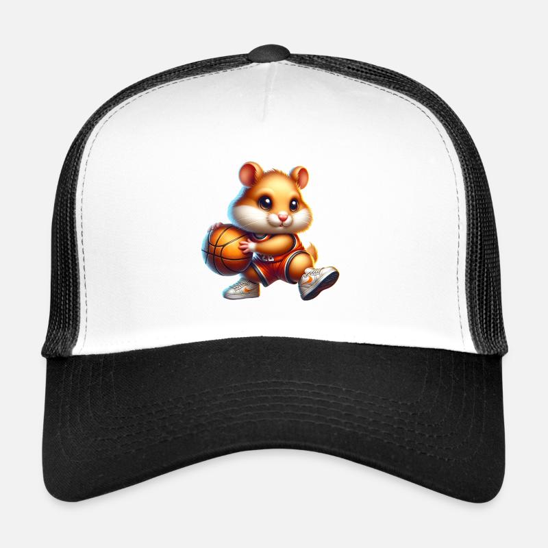 Hamster joue au basket et fait un dunk Casquette trucker 