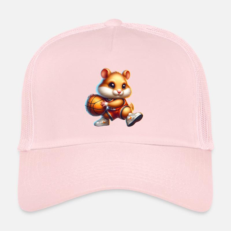 Hamster plays basketball and makes a dunk Trucker Cap