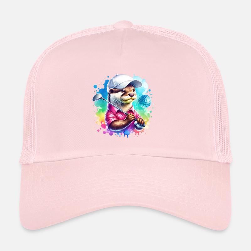 Lustiger Otter Golfer Golfen Trucker Cap