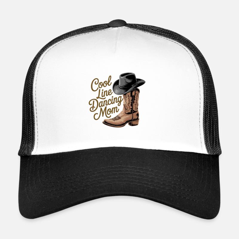 Cool Line Dancing Mom Women and Line Dance - Trucker Cap - white/black