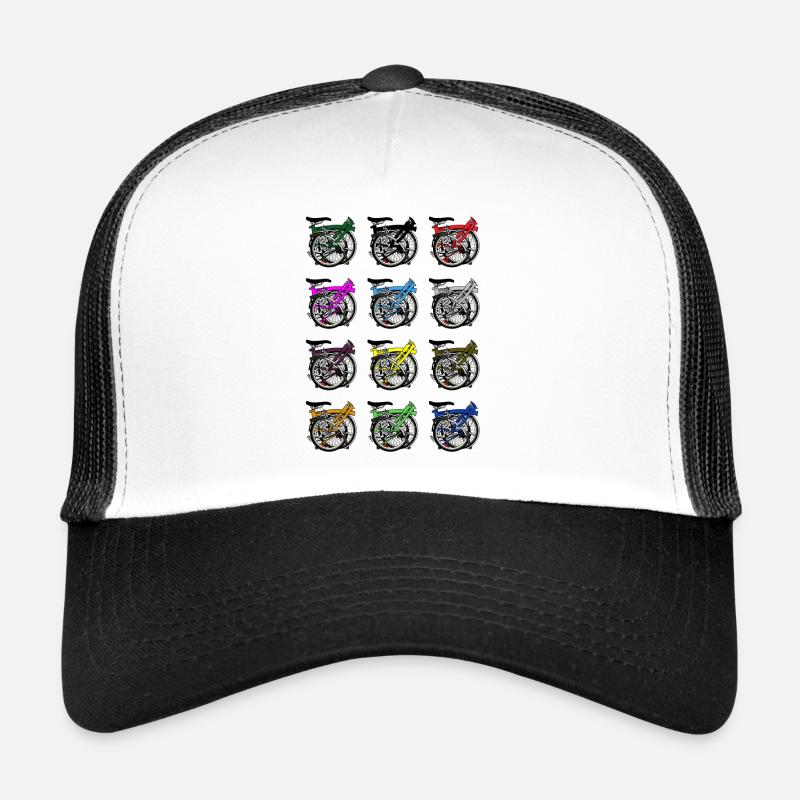 Brompton Bicycle Folded - Trucker Cap - white/black