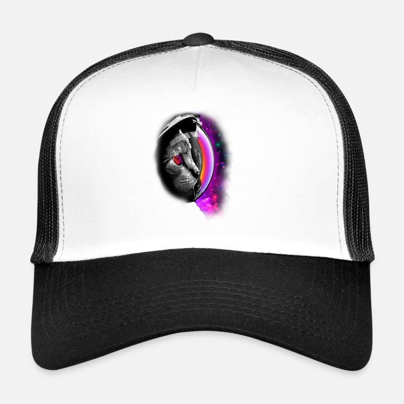 SPACECAT - Trucker Cap - Weiß/Schwarz