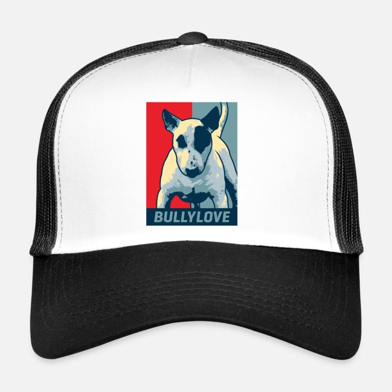 Bullterrier - Trucker Cap - Weiß/Schwarz