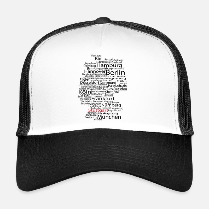 Stuttgart - Trucker Cap - Weiß/Schwarz