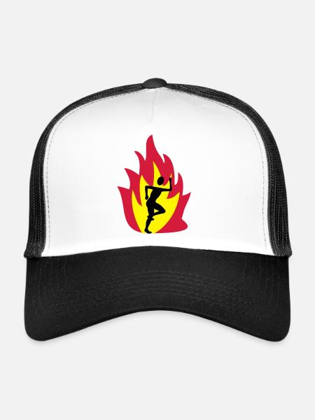 Runner flame - Trucker Cap - white/black - Front