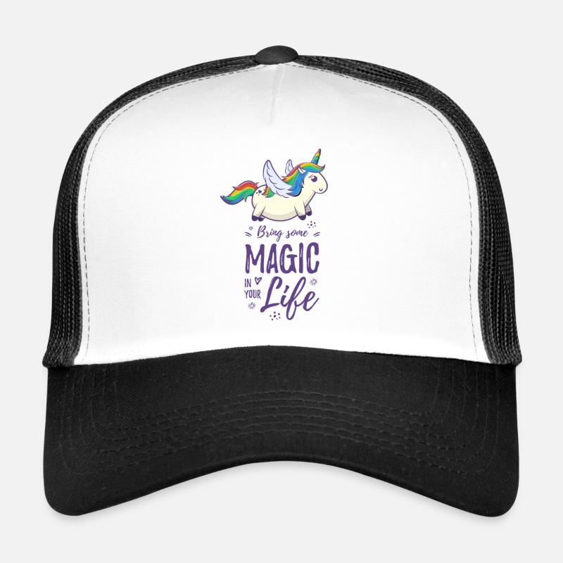 Bring Magic in your Life - Casquette trucker  - blanc/noir