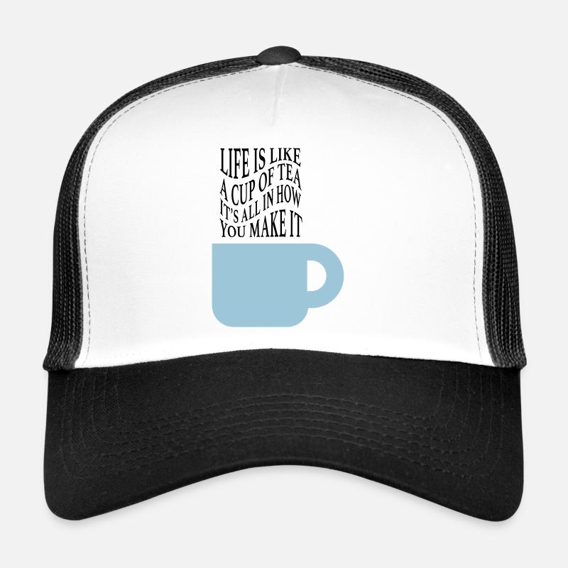 La vie comme le thé - Casquette trucker  - blanc/noir