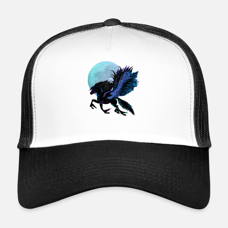 Black Pegasus - Trucker Cap - white/black