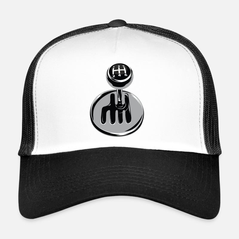Gear shift - sport automobile - Casquette trucker - blanc/noir