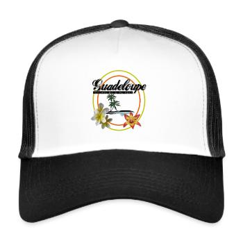 GUADELOUPE - Casquette trucker  - blanc/noir - Devant