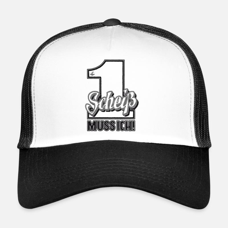Handlettering „Einen Scheiß muss ich“ Trucker Cap