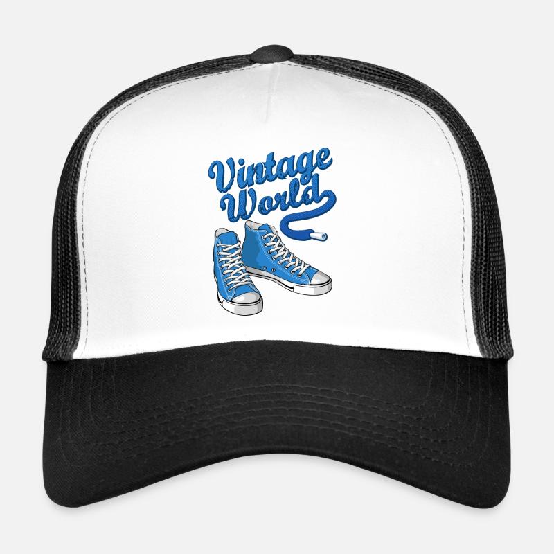 Baskets bleu cru Casquette trucker 