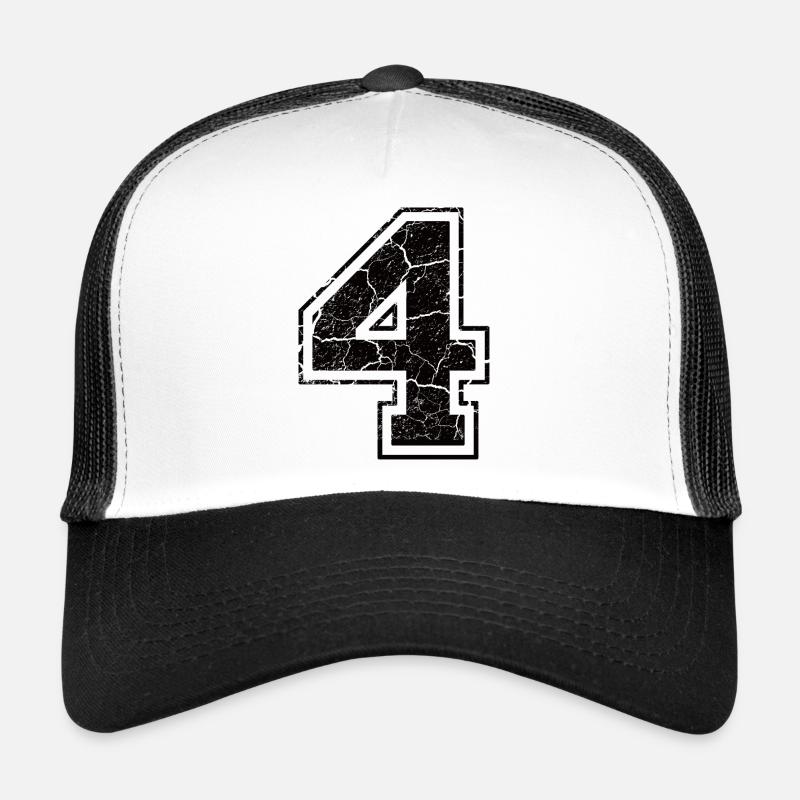 4 four vier black schwarz (fr) - Casquette trucker  - blanc/noir