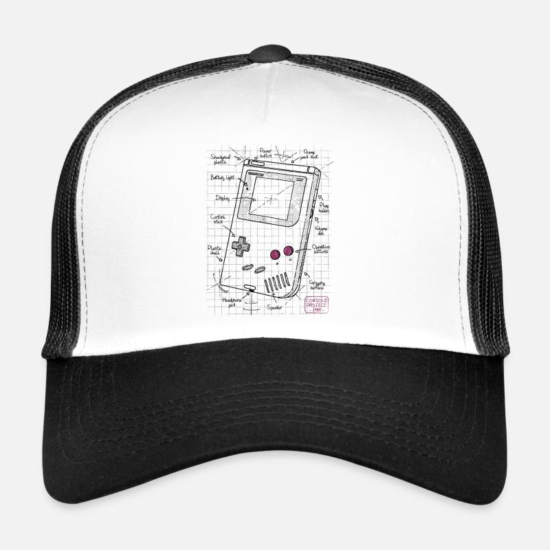 Console - Casquette trucker  - blanc/noir