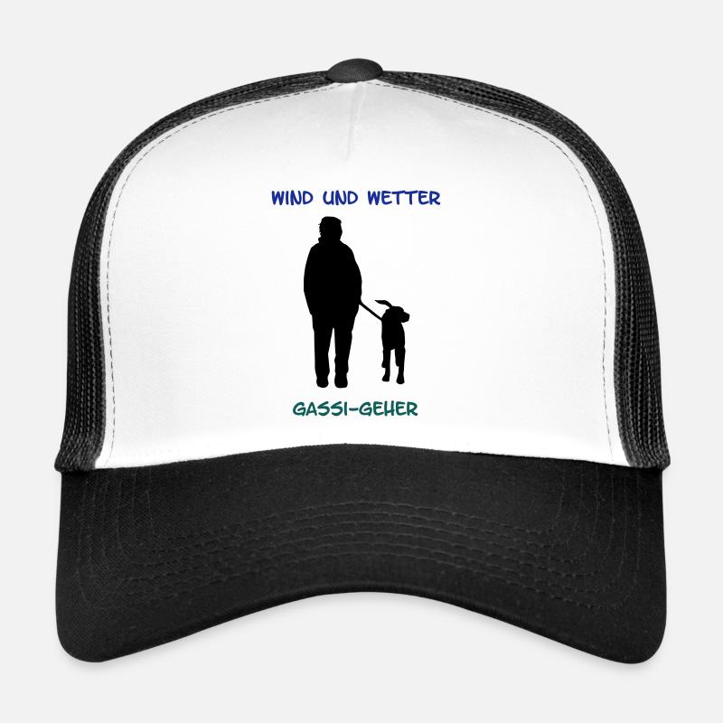 Gassi Geher_cb - Trucker Cap - Weiß/Schwarz