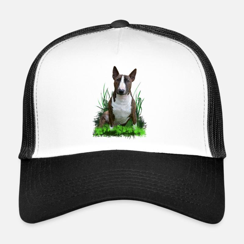 Bullterrier - Trucker Cap - Weiß/Schwarz