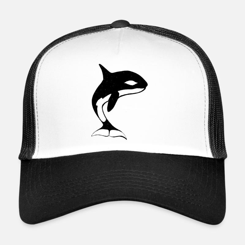 Lustiger Wal - Trucker Cap - Weiß/Schwarz
