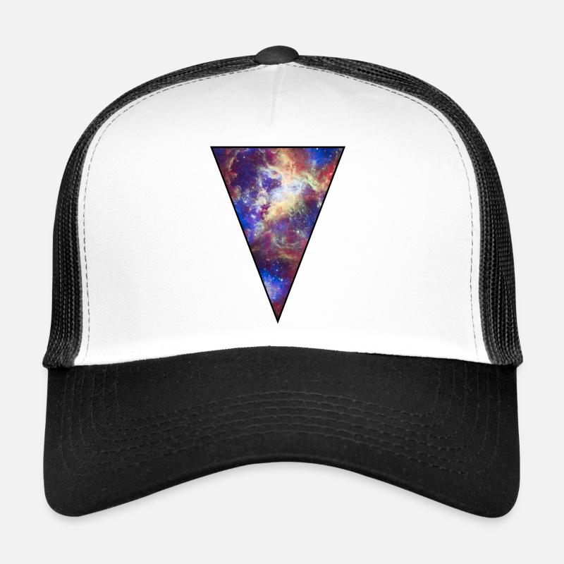 Galaxy - Space - Sterne - Cosmic - Kunst - - Trucker Cap - Weiß/Schwarz