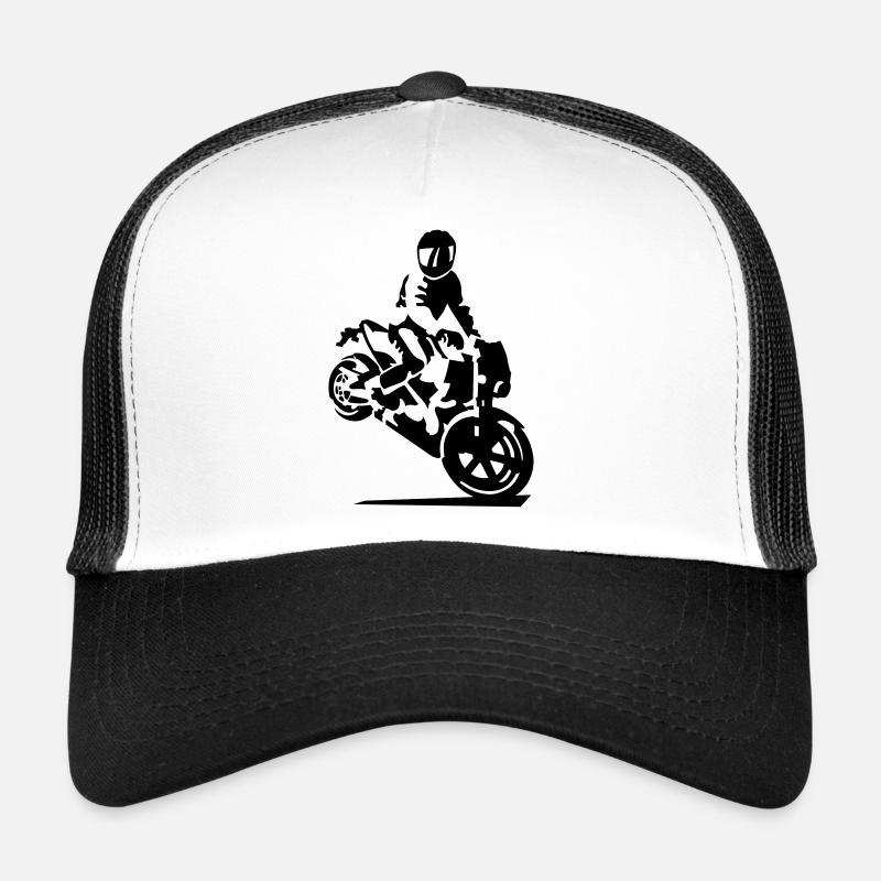 motorcycle stunt Trucker Cap