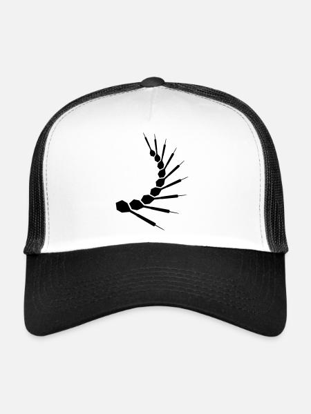 Dart Pattern - Trucker Cap - white/black - Front