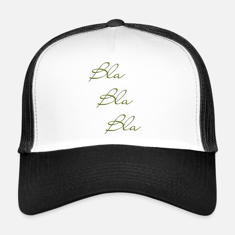 Bla Bla Triple Écriture Verte Casquette trucker 
