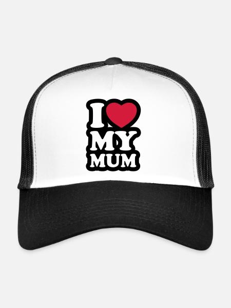 I love my mum - Trucker Cap - white/black - Front