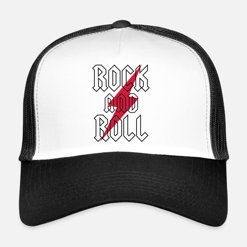 Rock And Roll - Casquette trucker  - blanc/noir