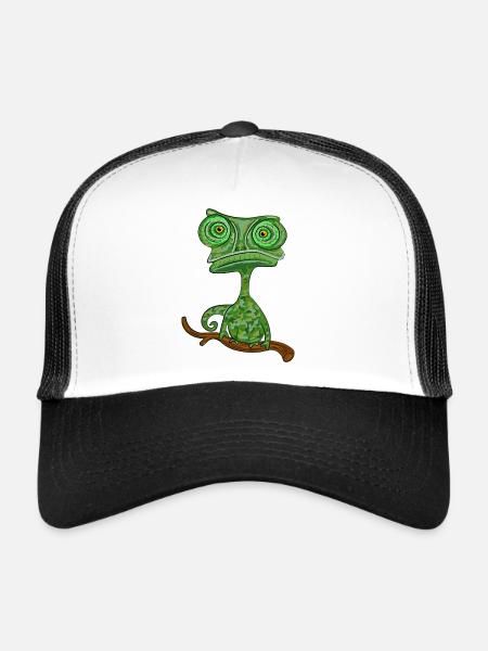 caméléon - Casquette trucker  - blanc/noir