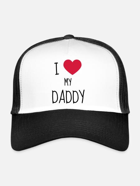 Dad - Daddy - Papa - Baby - Birth - Father - Vati - Trucker Cap - white/black - Front